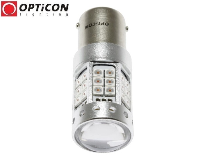 Żarówka Led P21W Ba15s 42x SMD3030 12V Pomarańczowy OPTICON PREMIUM