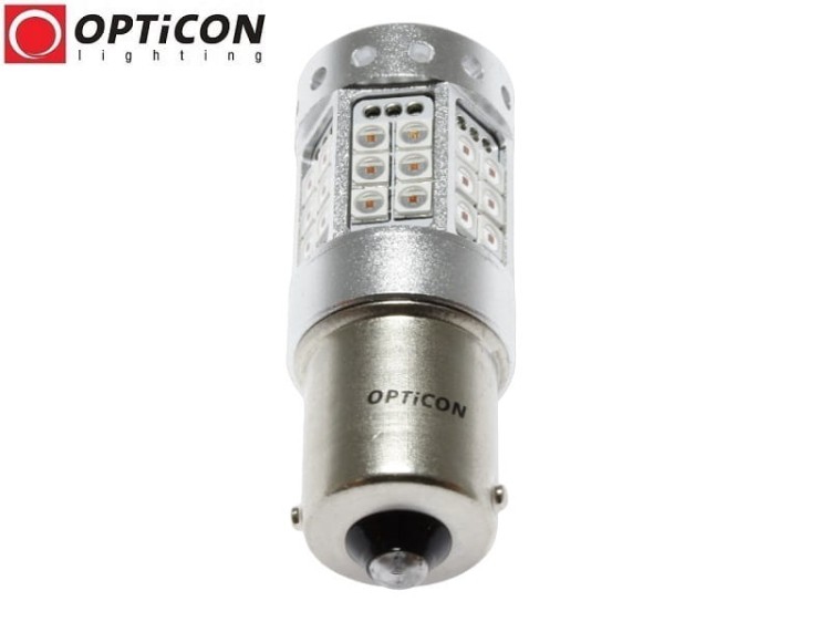Żarówka Led P21W Ba15s 42x SMD3030 12V Pomarańczowy OPTICON PREMIUM