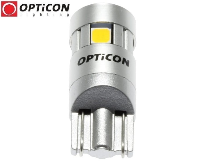 Żarówka Led W5W T10 12V DC 5x SMD 3030 Biały Ciepły 3000K OPTICON PREMIUM