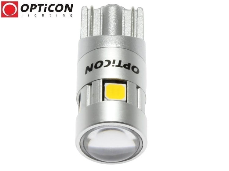 Żarówka Led W5W T10 12V DC 5x SMD 3030 Biały Ciepły 3000K OPTICON PREMIUM