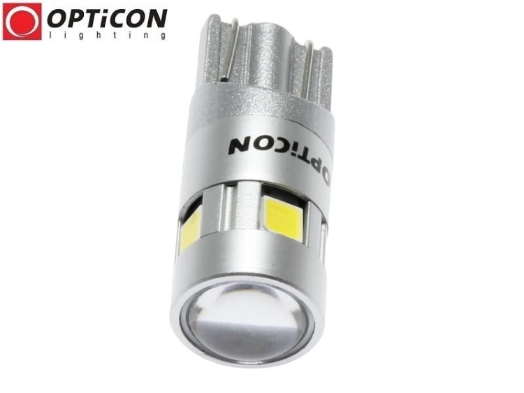 Żarówka Led W5W T10 12V DC 5x SMD 3030 Biały Neutralny 4500K OPTICON PREMIUM