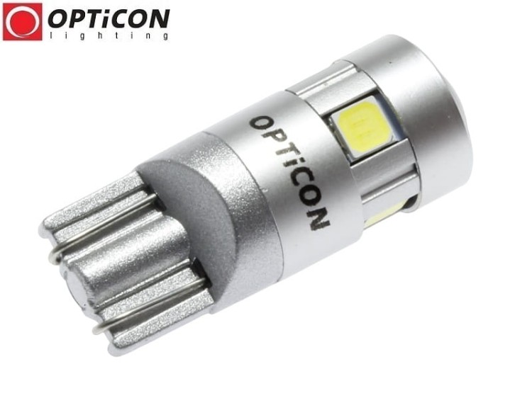 Żarówka Led W5W T10 12V DC 5x SMD 3030 Biały Zimny 6000K OPTICON PREMIUM