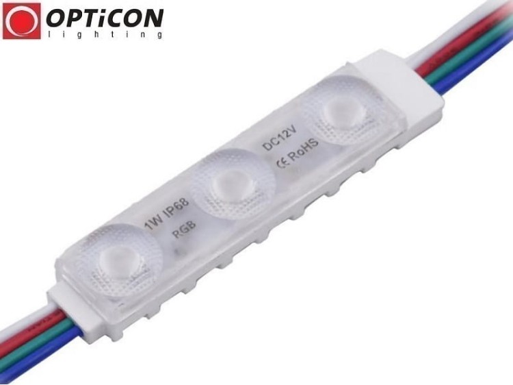 Moduł LED 12V 1W IP68 180st 3x SMD2835 RGB