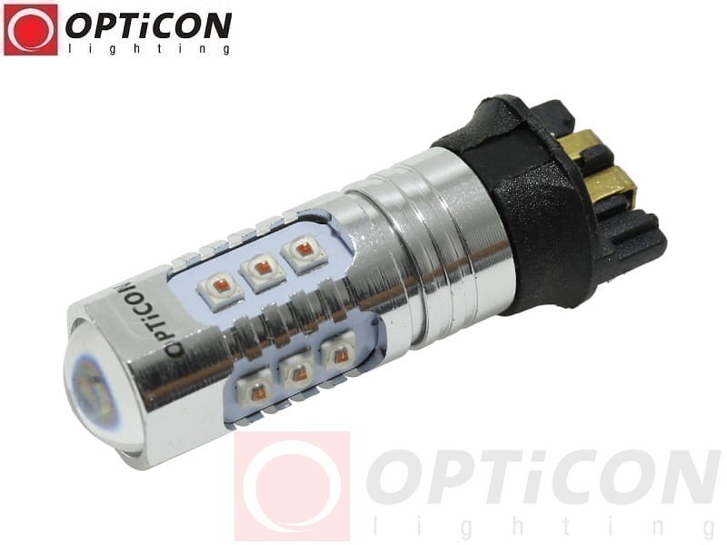 Żarówka Led PWy24W 12V DC 16x CREE SMD Pomarańczowy OPTICON PREMIUM