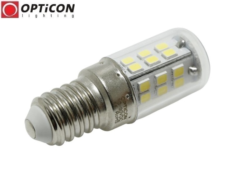 Żarówka LED E14 3W 10-30V DC 27x SMD 2835 Biały Neutralny 4500K 12V 24V OPTICON