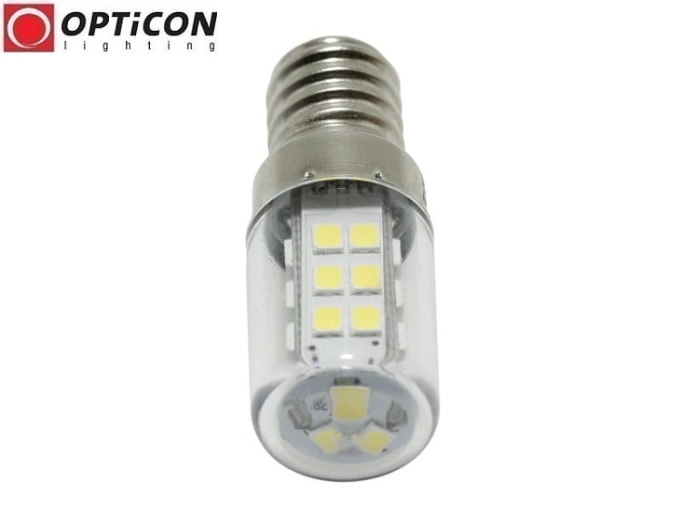 Żarówka LED E14 3W 10-30V DC 27x SMD 2835 Biały Zimny 6000K 12V 24V OPTICON