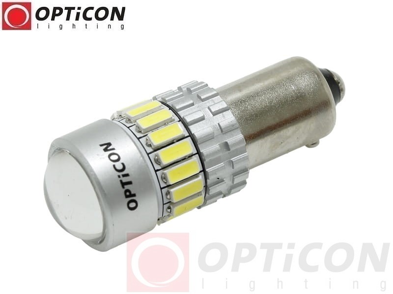 Żarówka Led H21W Bay9s 12V 21x SMD 4014 Biały Zimny 6000K CANBUS OPTICON PREMIUM
