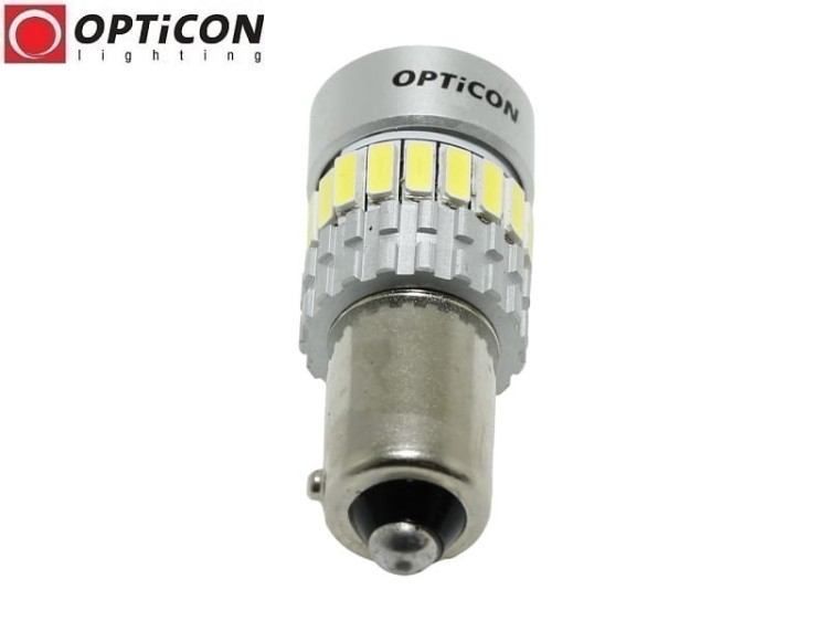 Żarówka Led H21W Bay9s 12V 21x SMD 4014 Biały Zimny 6000K CANBUS OPTICON PREMIUM