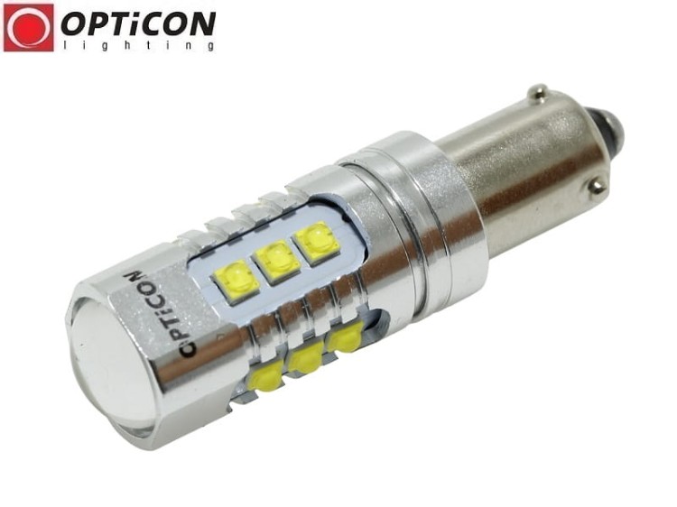 Żarówka Led H21W Bay9s 12V 16x CREE SMD Biały Zimny 6000K CANBUS OPTICON PREMIUM