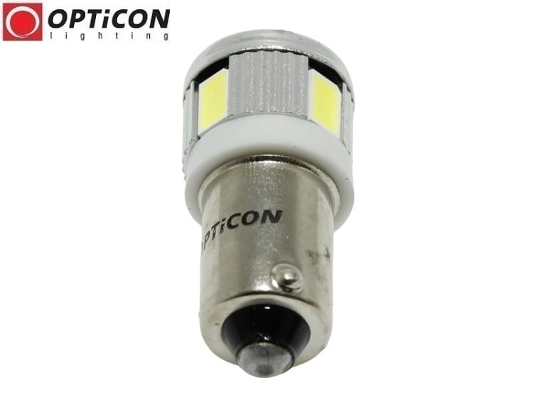 Żarówka Led T4W Ba9s 12V 6x SMD5630 Biały Zimny 6000K OPTICON Premium