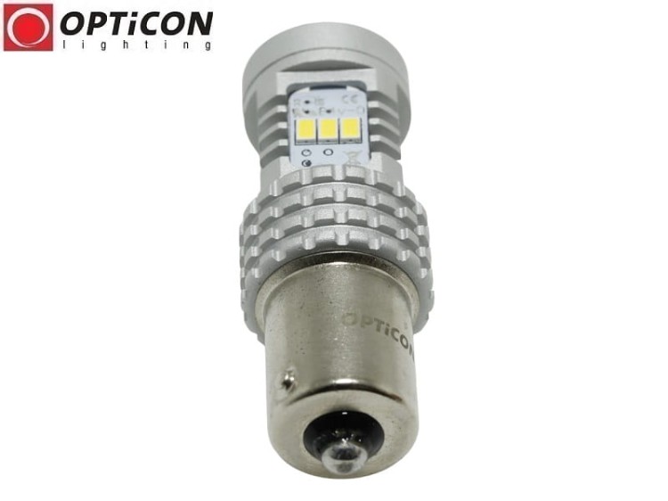 Żarówka Led P21W Ba15s 12V DC 14x SMD 3020 Biały Zimny 6000K OPTICON Premium