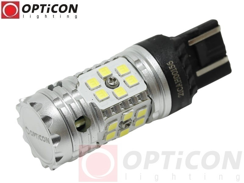 Żarówka Led W21W T20 7440 12V 24x SMD 3020 Biały Zimny 6000K CANBUS OPTICON PREMIUM