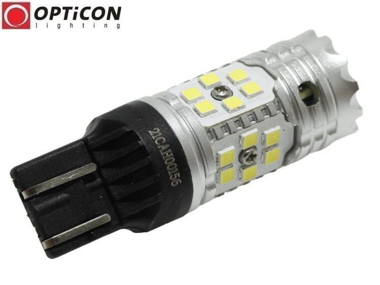 Żarówka Led W21W T20 7440 12V 24x SMD 3020 Biały Zimny 6000K CANBUS OPTICON PREMIUM
