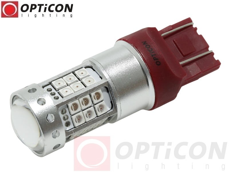 Żarówka Led W21W T20 7440 12V 42x SMD 3030 Czerwony CANBUS PREMIUM