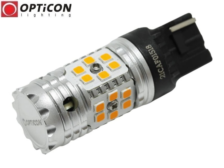 Żarówka Led Wy21W T20 7440 12V SMD3030 POMARAŃCZOWY CANBUS OPTICON PREMIUM