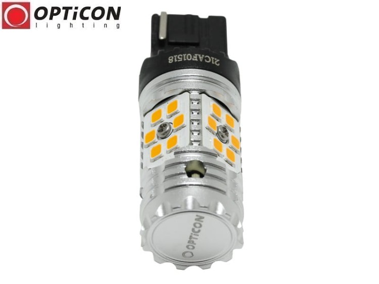 Żarówka Led Wy21W T20 7440 12V SMD3030 POMARAŃCZOWY CANBUS OPTICON PREMIUM