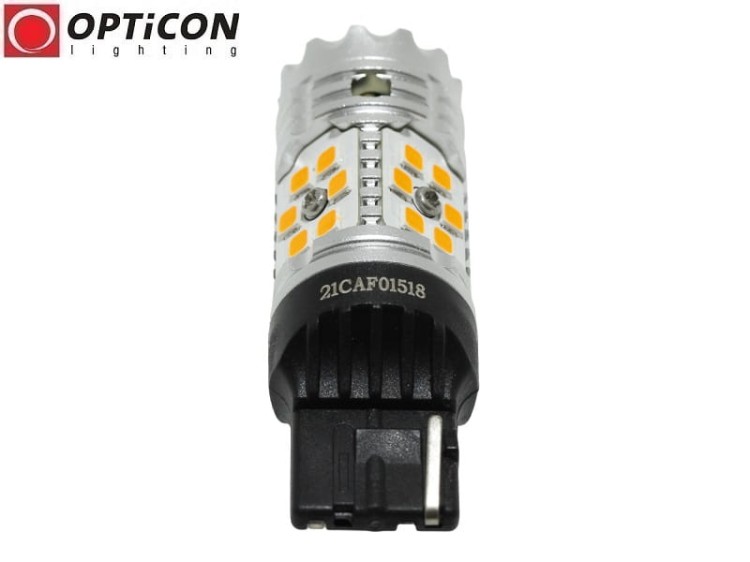 Żarówka Led Wy21W T20 7440 12V SMD3030 POMARAŃCZOWY CANBUS OPTICON PREMIUM