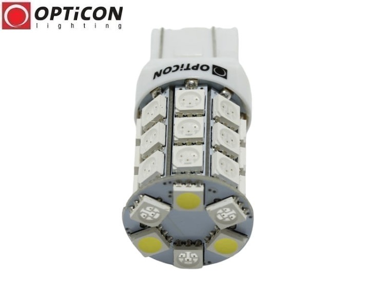 Żarówka Led W21/5W 7443 T20 30x SMD5050 DUAL COLOR 3/27 CW OPTICON