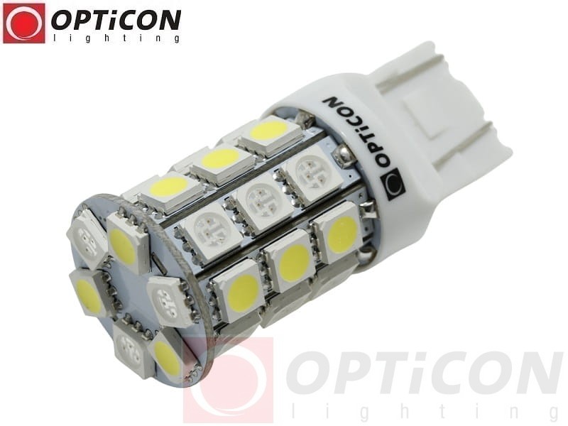 Żarówka Led W21/5W 7443 T20 30x SMD5050 DUAL COLOR 15/15 CW OPTICON