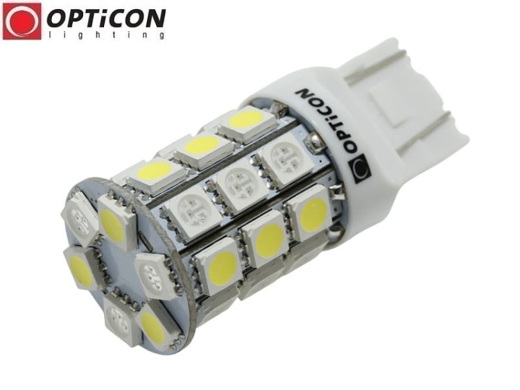 Żarówka Led W21/5W 7443 T20 30x SMD5050 DUAL COLOR 15/15 CW OPTICON