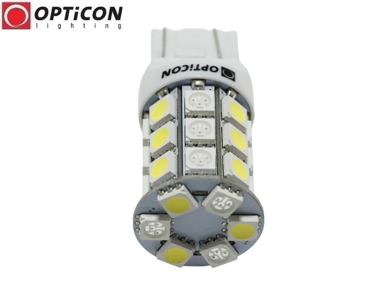 Żarówka Led W21/5W 7443 T20 30x SMD5050 DUAL COLOR 15/15 CW OPTICON