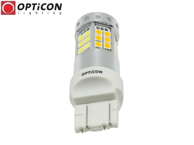 Żarówka Led W21/5W 7443 T20 42x SMD 3030 DUAL COLOR 18/24 CW OPTICON PREMIUM