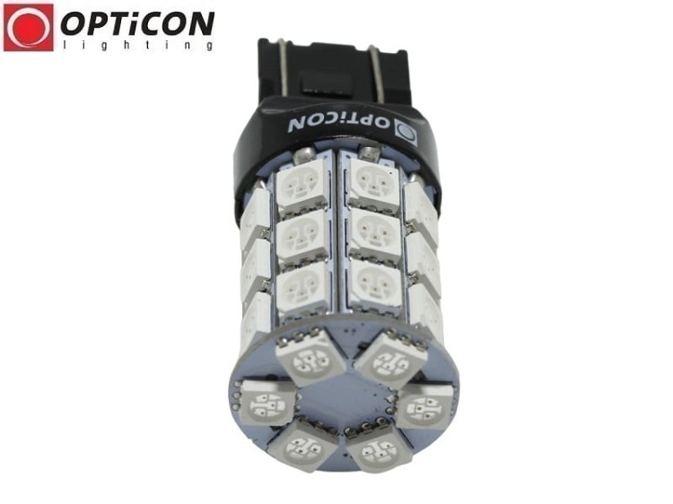 Żarówka Led W21/5W 7443 T20 30x SMD5050 DUAL COLOR 15/15 RED OPTICON