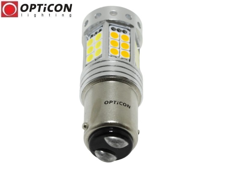 Żarówka Samochodowa Led P21/5W Bay15d 1157 42x SMD 3030 DUAL COLOR 18/24 CW OPTICON PREMIUM