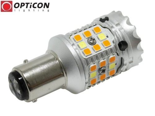 Żarówka Samochodowa Led P21/5W Bay15d 1157 40x SMD 3030 DUAL COLOR 10/30 CW OPTICON PREMIUM