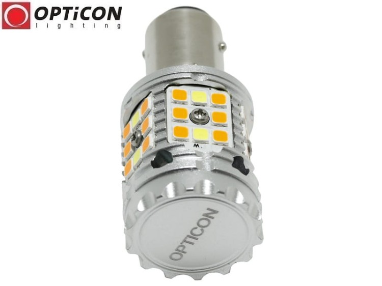 Żarówka Samochodowa Led P21/5W Bay15d 1157 40x SMD 3030 DUAL COLOR 10/30 CW OPTICON PREMIUM