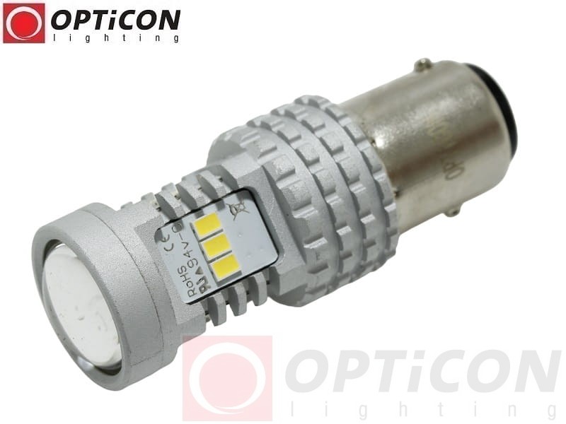 Żarówka Led P21/5W Bay15d 12V DC 14x SMD3020 Biały Zimny CANBUS OPTICON PREMIUM