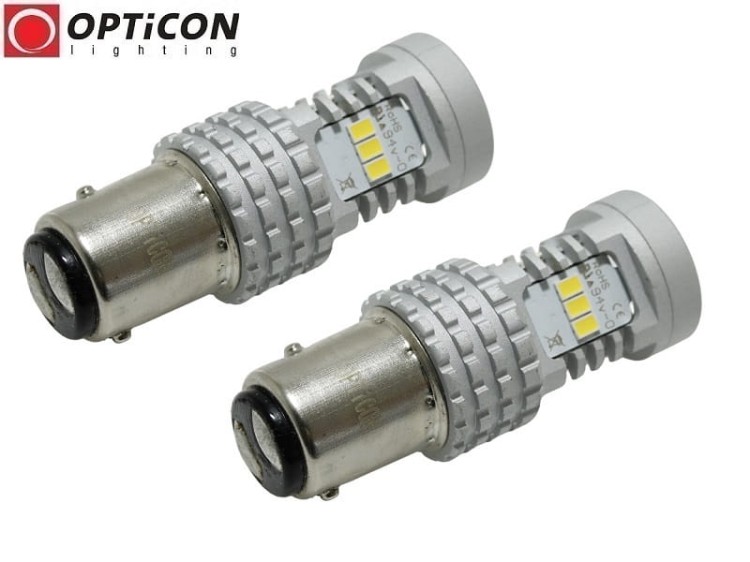 Volkswagen Caddy III - Światła do jazdy dziennej LED DRL P21/5W Bay15d OPTICON PREMIUM - Zestaw 2 żarówki