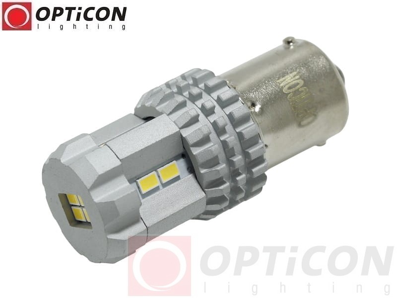 Żarówka Led P21W Ba15s 12V DC 12x SMD3020 Biały Zimny 6000K OPTICON PREMIUM