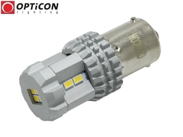 Żarówka Led P21W Ba15s 12V DC 12x SMD3020 Biały Zimny 6000K OPTICON PREMIUM