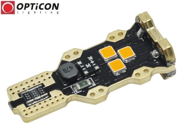 Żarówka Led W16W T15 12V DC 9x SMD 3030 Pomarańczowy CANBUS OPTICON PREMIUM