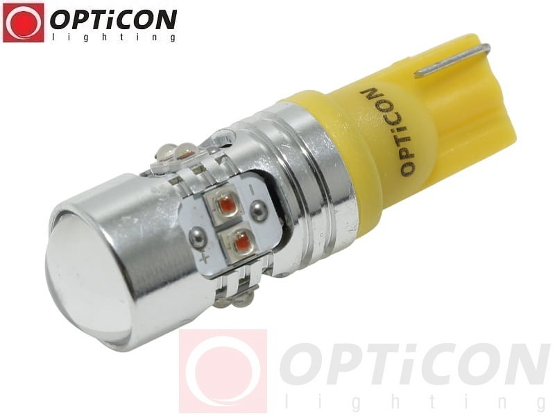 Żarówka Led W16W T15 12V DC 10x CREE SMD Pomarańczowy CANBUS OPTICON PREMIUM
