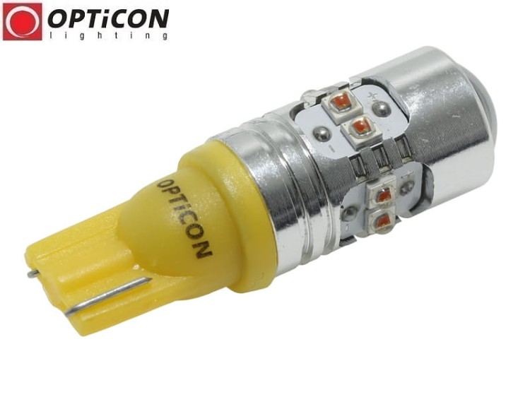 Żarówka Led W16W T15 12V DC 10x CREE SMD Pomarańczowy CANBUS OPTICON PREMIUM