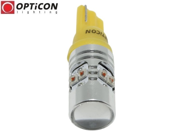 Żarówka Led W16W T15 12V DC 10x CREE SMD Pomarańczowy CANBUS OPTICON PREMIUM