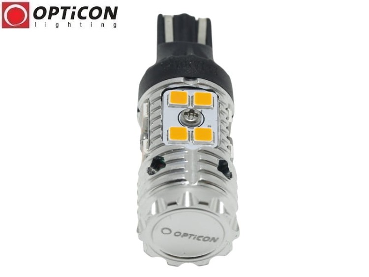 Żarówka Led W16W T15 12V DC 16x SMD 3030 Pomarańczowy CANBUS OPTICON PREMIUM