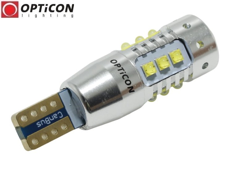 Żarówka Led W16W T15 12V DC 16x CREE SMD Biały Zimny 6000K CANBUS OPTICON PREMIUM