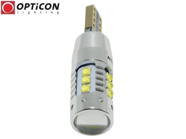 Żarówka Led W16W T15 12V DC 16x CREE SMD Biały Zimny 6000K CANBUS OPTICON PREMIUM