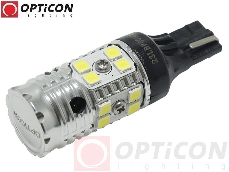 Żarówka Led W16W T15 12V DC 16x SMD 3030 Biały Zimny 6000K CANBUS OPTICON PREMIUM