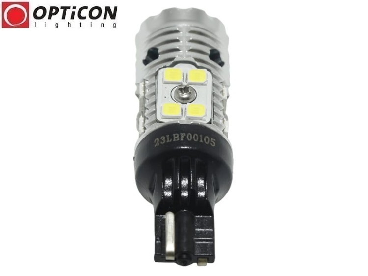 Żarówka Led W16W T15 12V DC 16x SMD 3030 Biały Zimny 6000K CANBUS OPTICON PREMIUM