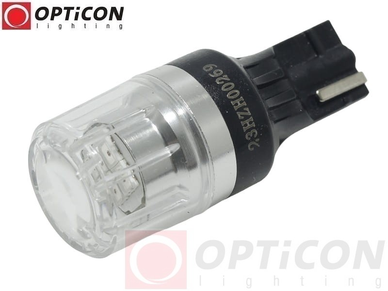 Żarówka Led W16W T15 12V DC 4x SMD 3030 Czerwony CANBUS OPTICON PREMIUM