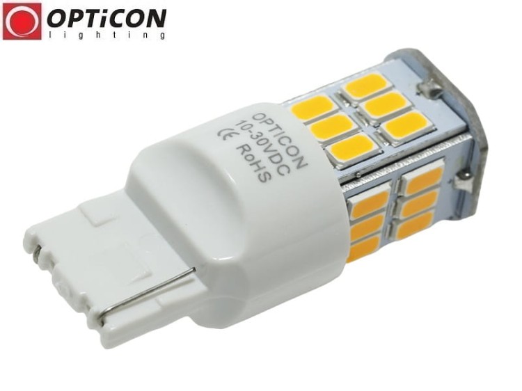 Żarówka Led Wy21W T20 7440 12/24V DC 30x SMD5730 Pomarańczowy OPTICON PREMIUM