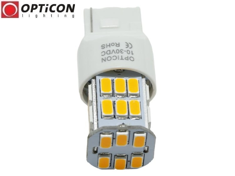 Żarówka Led Wy21W T20 7440 12/24V DC 30x SMD5730 Pomarańczowy OPTICON PREMIUM