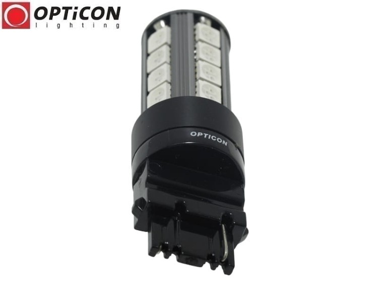Żarówka Led P27W 3156 12V 23x SMD5050 Czerwony CANBUS OPTICON PREMIUM