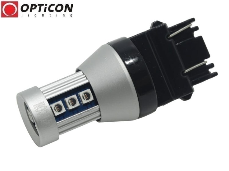Żarówka Led P27/7W 3157 12V 15x SMD 3030 Czerwony OPTICON PREMIUM