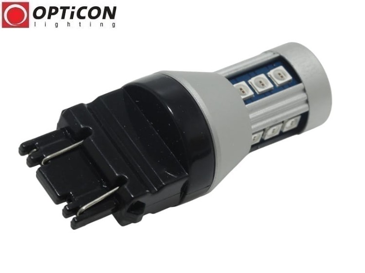 Żarówka Led P27W 3156 12V 15x SMD 3030 Czerwony OPTICON PREMIUM