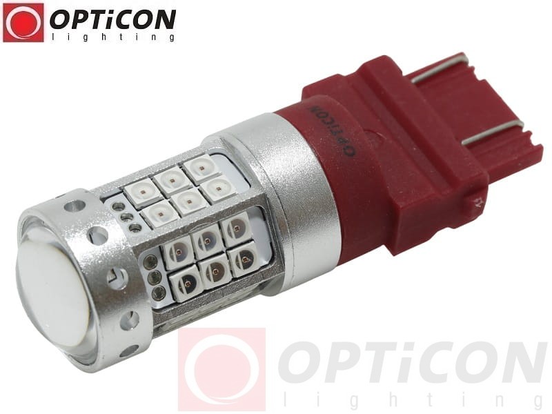 Żarówka Led P27W 3156 12V 42x SMD3030 Czerwony CANBUS PREMIUM
